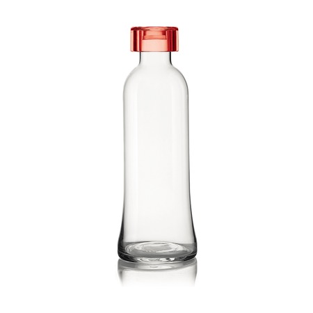 Бутылка для воды, стеклянная, 1 л, красная