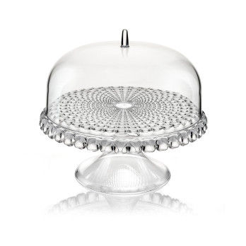 Блюдо для торта с крышкой Tiffany, 30 см, прозрачное