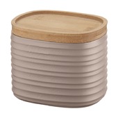 Емкость для хранения с бамбуковой крышкой Tierra, 500 мл, бежево-розовая