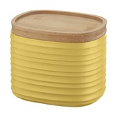 Емкость для хранения с бамбуковой крышкой Tierra, 500 мл, желтая