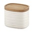 Емкость для хранения с бамбуковой крышкой Tierra, 500 мл, молочно-белая