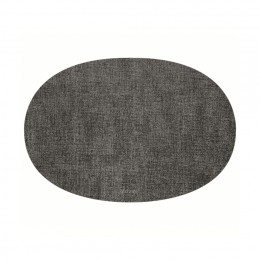 Салфетка сервировочная овальная двухсторонняя Fabric, темно-серая