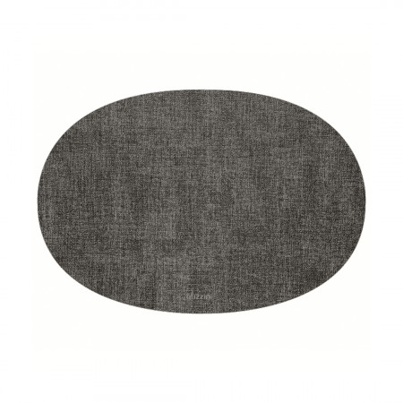 Салфетка сервировочная овальная двухсторонняя Fabric, темно-серая
