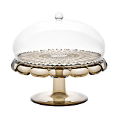 Блюдо для торта с крышкой Vanity, 30 см, коричневое
