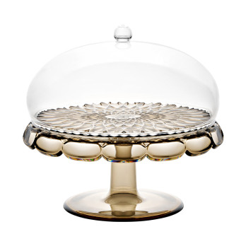 Блюдо для торта с крышкой Vanity, 30 см, коричневое