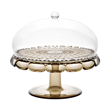 Блюдо для торта с крышкой Vanity, 30 см, коричневое