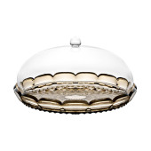 Блюдо сервировочное с крышкой Vanity, 30 см, коричневое