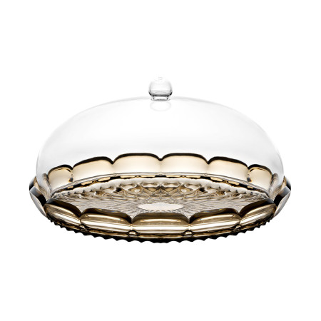Блюдо сервировочное с крышкой Vanity, 30 см, коричневое